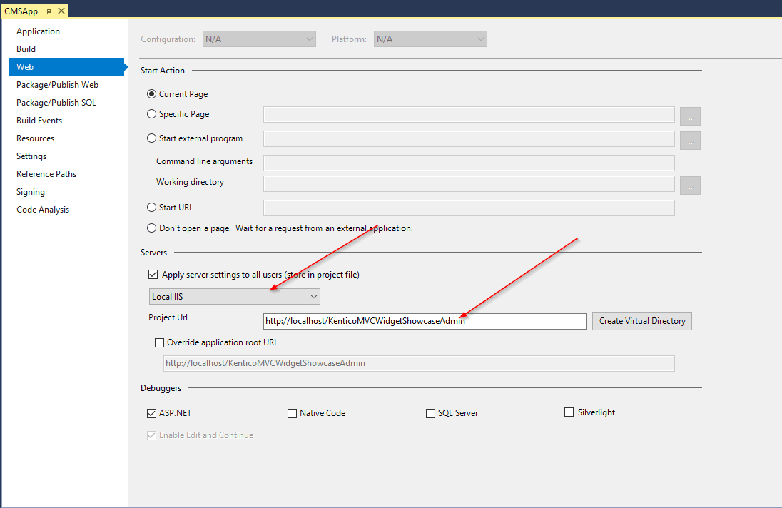IIS Admin Settings